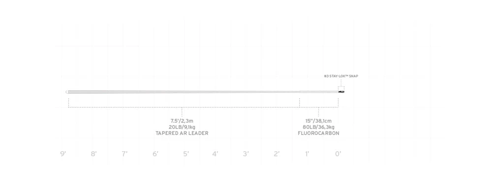 Scientific Anglers Absolute Predator Toothy Fish Stealth Leader 4 Scientific Anglers Absolute Predator Toothy Fish Stealth Leader