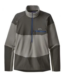 Patagonia Men's R1 L/S Fitz Roy Trout 1/4 Zip - Closeout Clothing
