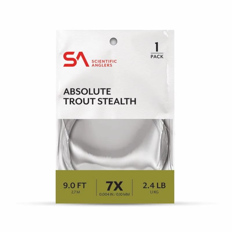 Scientific Anglers Absolute Trout Stealth Leader 9ft 3 Scientific Anglers Absolute Trout Stealth Leader 9ft