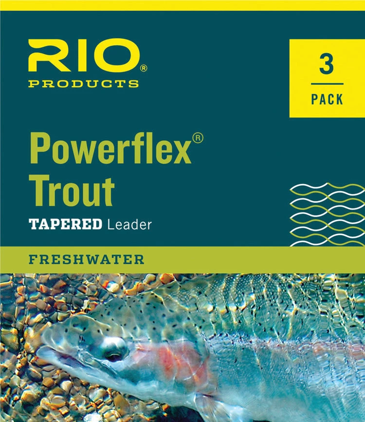 Rio Powerflex 12ft Trout Leader - 3 Pack 3 Rio Powerflex 12ft Trout Leader - 3 Pack